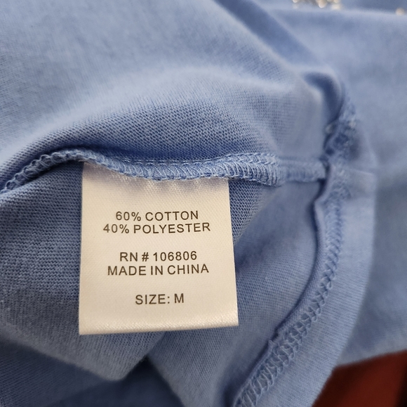 Emily Daniels, Medium, Embellished Short Sleeve Womans, Color Periwinkle - Picture 6 of 6